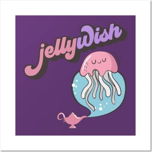 Jelly Fish Cute Kawaii Genie Lamp Posters and Art